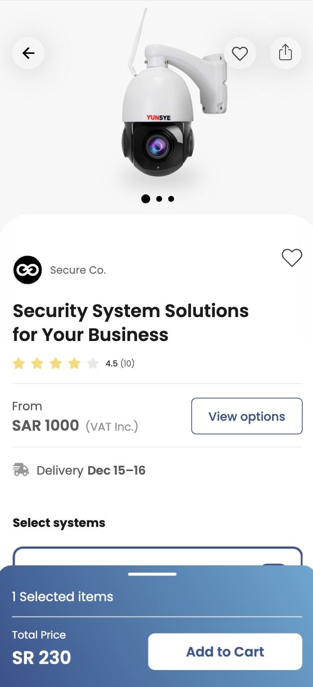 Physical product screen