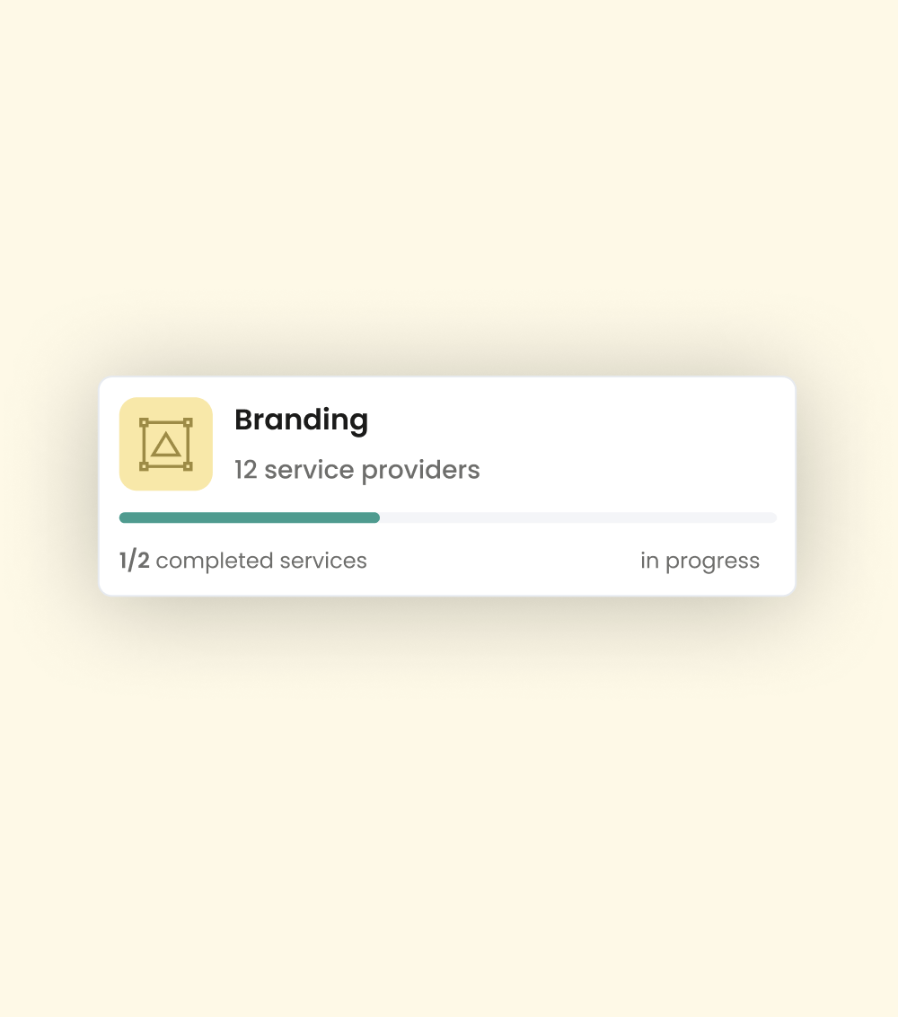Status + progress components